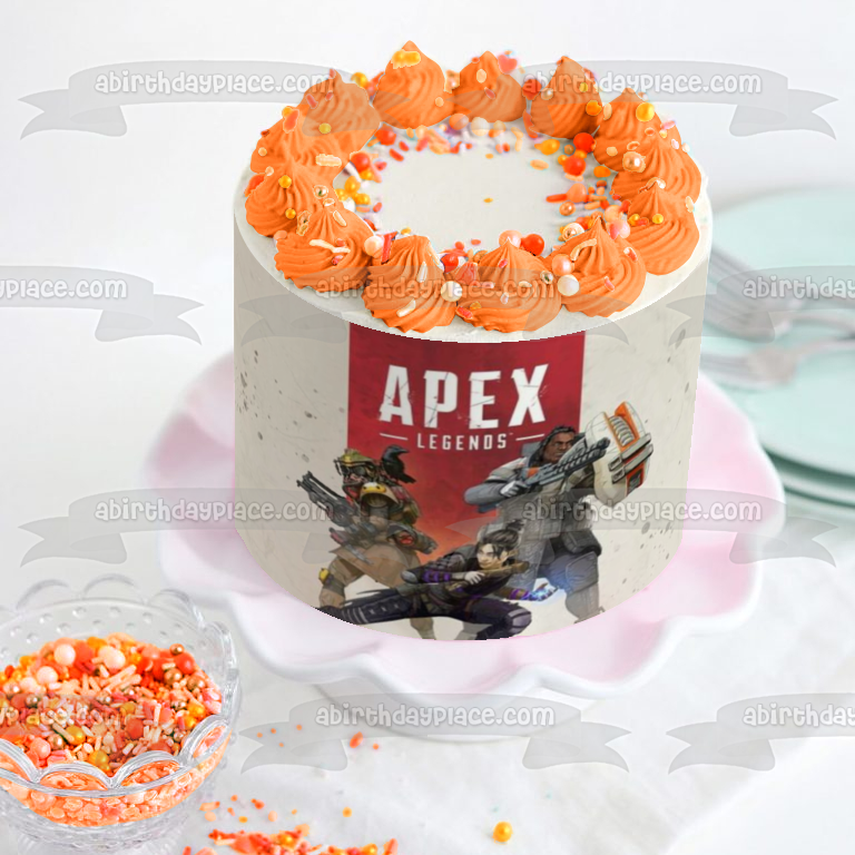 Apex Legends Logo Wraith Gibraltar Bloodhound Edible Cake Topper Image ABPID27354