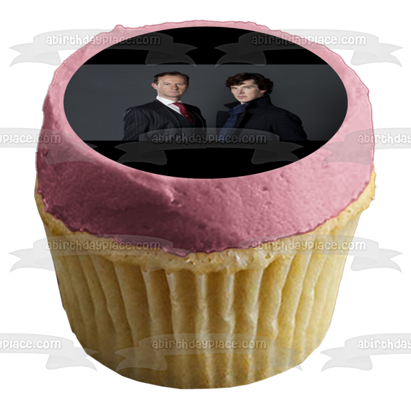 Sherlock Sherlock Holmes Mycroft Holmes Fondo gris Imagen comestible para decoración de tarta ABPID27128 