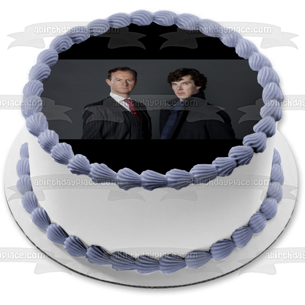 Sherlock Sherlock Holmes Mycroft Holmes Fondo gris Imagen comestible para decoración de tarta ABPID27128 