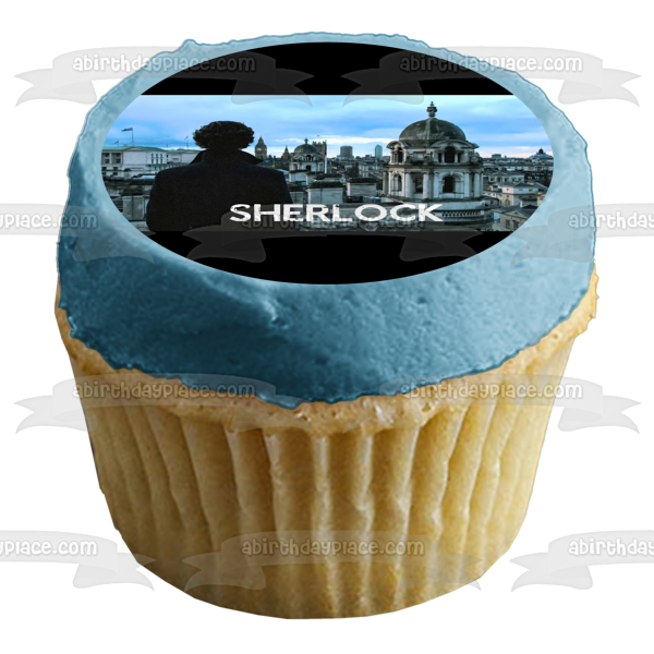 Sherlock Sherlock Holmes Overlooking the City Edible Cake Topper Image ABPID27129