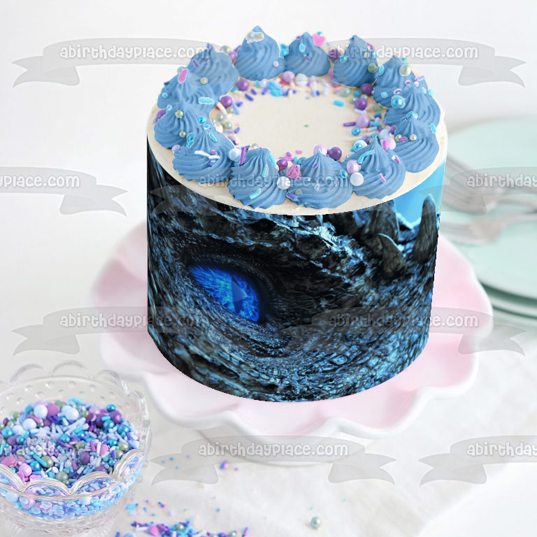 Game of Thrones Dragon Blue Eyes Edible Cake Topper Image ABPID27356