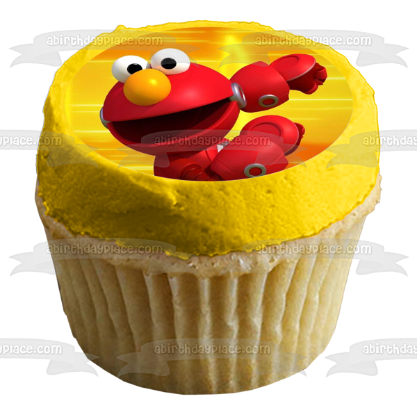 Imagen de decoración comestible para tarta de Elmo de Mecha Builders de Barrio Sésamo ABPID56297 