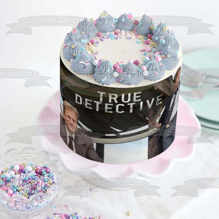 True Detective Martin Hart Rustin Cohle Edible Cake Topper Image ABPID27180