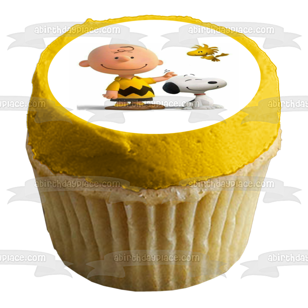 Imagen de decoración comestible para tarta de Peanuts Charlie Brown Snoopy Woodstock ABPID27517 