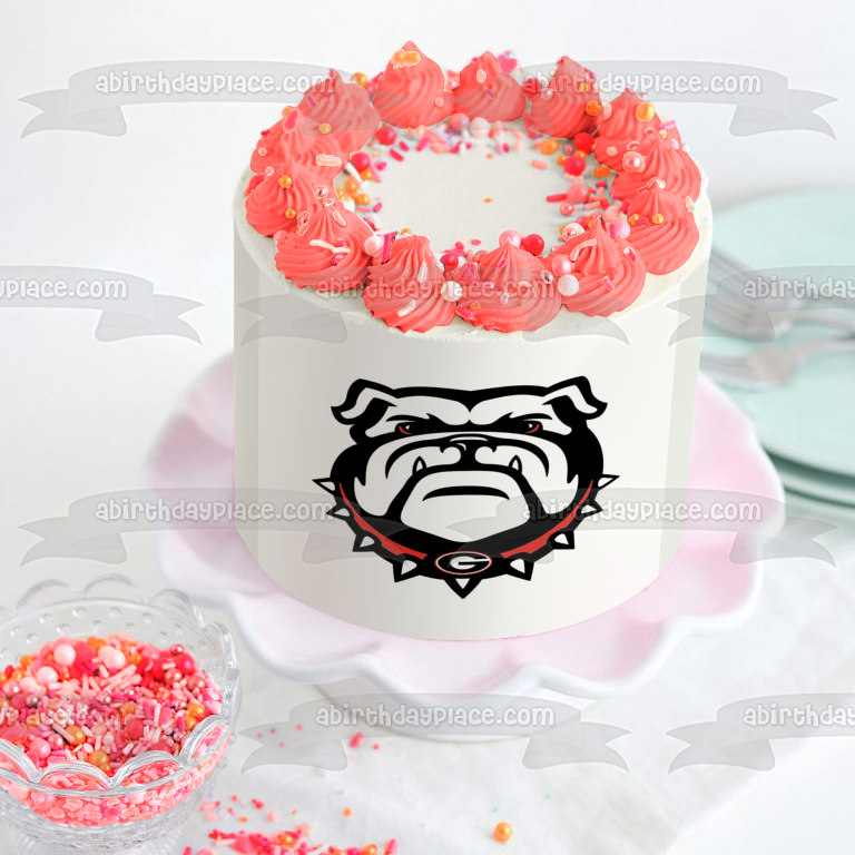 Georgia bulldogs cake topper best sale