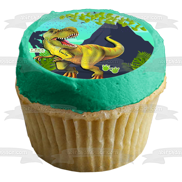 T-Rex Chomp Dinosaur Edible Cake Topper Image ABPID56302