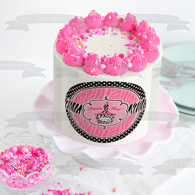 Edible pink letter ovals birthday cake topper. Edible letters cake  decoration.