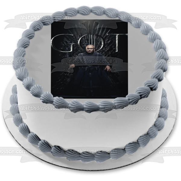 Juego de Tronos Lord Varys Trono de Hierro Fondo Negro Adorno Comestible para Tarta Imagen ABPID27287 