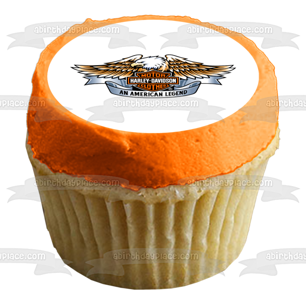 Harley Davidson Logo Eagle an American Legend Edible Cake Topper Image ABPID27289