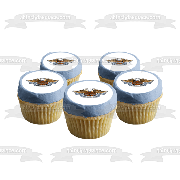 Harley Davidson Logo Eagle an American Legend Edible Cake Topper Image ABPID27289