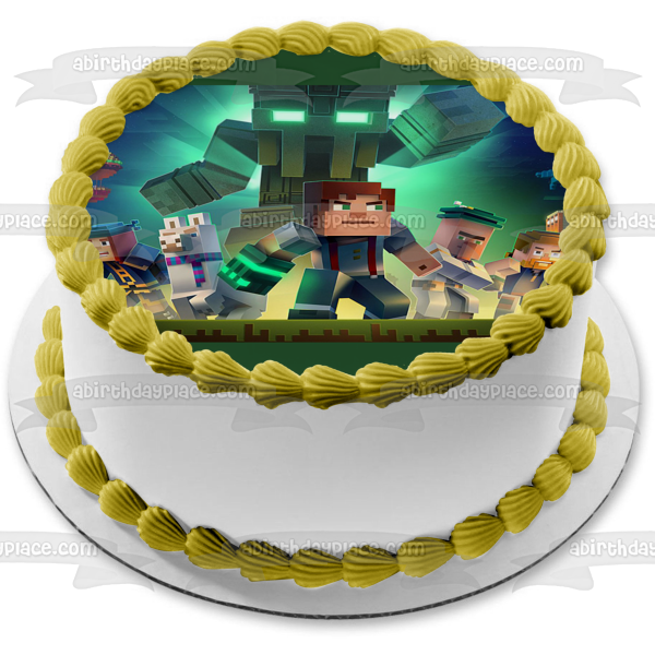 Imagen de adorno comestible para tarta de Minecraft Story Mode, segunda temporada, aspectos variados, ABPID27294 