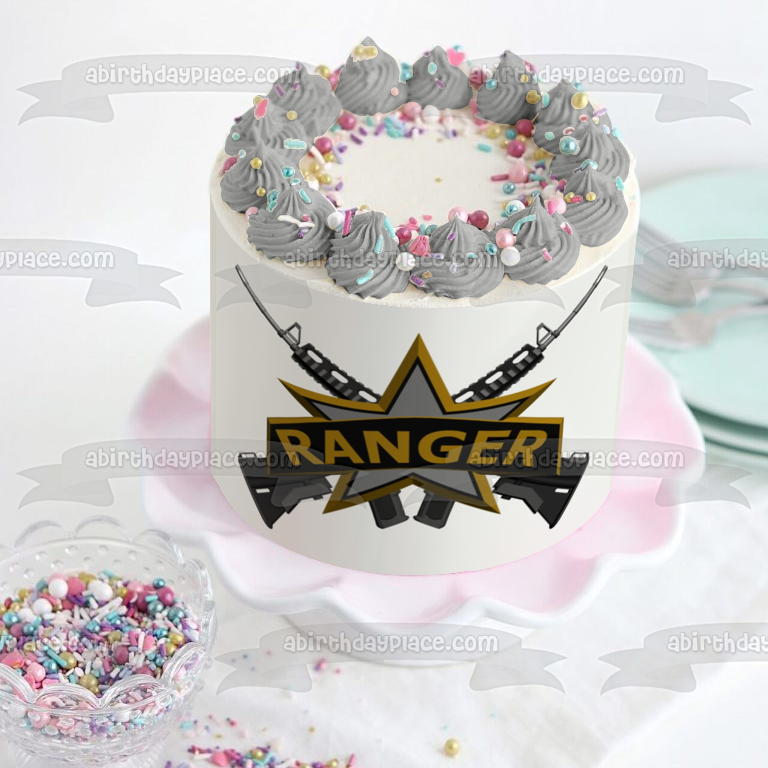 Call of Duty Modern Warfare Ranger Logo Edible Cake Topper Image ABPID27779