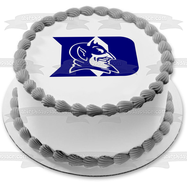 Imagen comestible para tarta con logotipo de los Blue Devils de la Universidad de Duke ABPID27812 