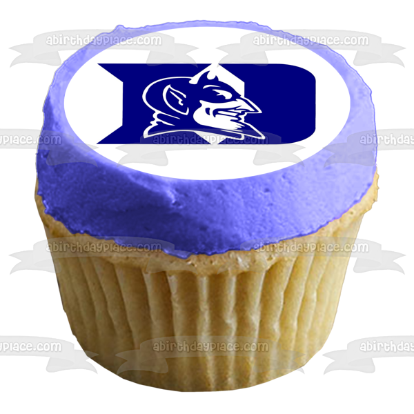 Imagen comestible para tarta con logotipo de los Blue Devils de la Universidad de Duke ABPID27812 