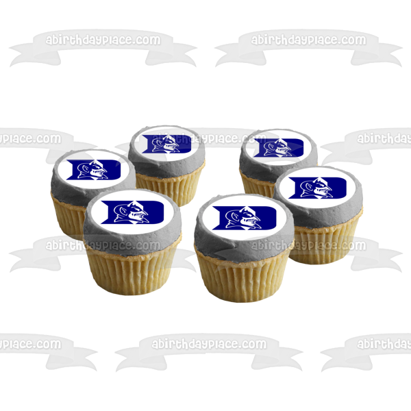 Imagen comestible para tarta con logotipo de los Blue Devils de la Universidad de Duke ABPID27812 