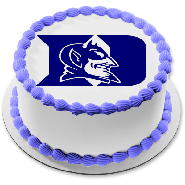 Imagen comestible para tarta con logotipo de los Blue Devils de la Universidad de Duke ABPID27812 