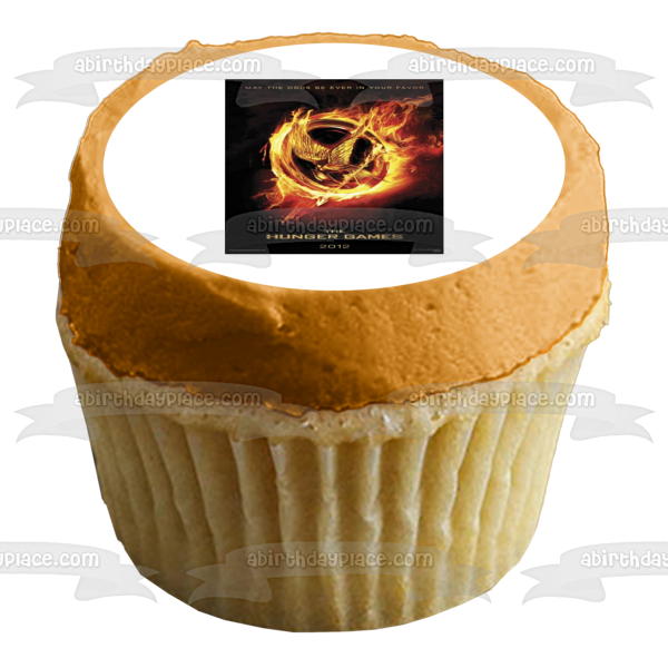 The Hunger Games Movie Poster May the Odds Be Ever In Your Favor Edible Cake Topper Image ABPID28018