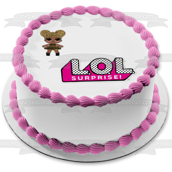 LOL Surprise Logo Queen Bee Edible Cake Topper Image ABPID28034