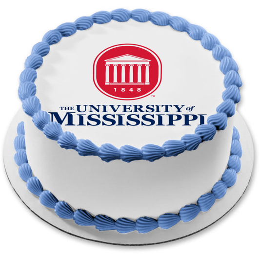 The University of Mississippi Lyceum Logo Ole Miss Edible Cake Topper Image ABPID28041