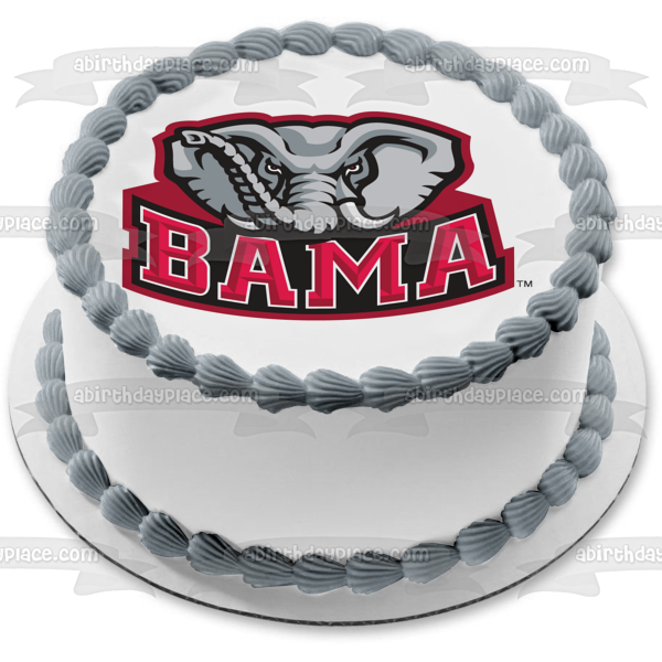 Alabama Crimson Tide Logo NCAA Edible Cake Topper Image ABPID49599