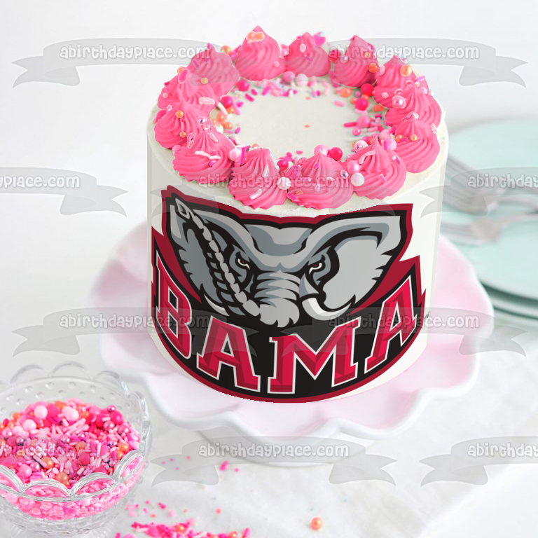 Alabama Crimson Tide Logo NCAA Edible Cake Topper Image ABPID49599