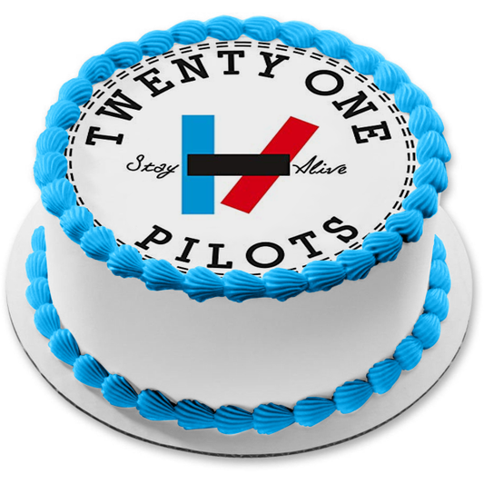 Póster de Twenty One Pilots Stay Alive, decoración comestible para tarta, imagen ABPID49665 