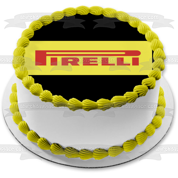 Imagen comestible para decoración de tarta con el logotipo de Pirelli ABPID49891 