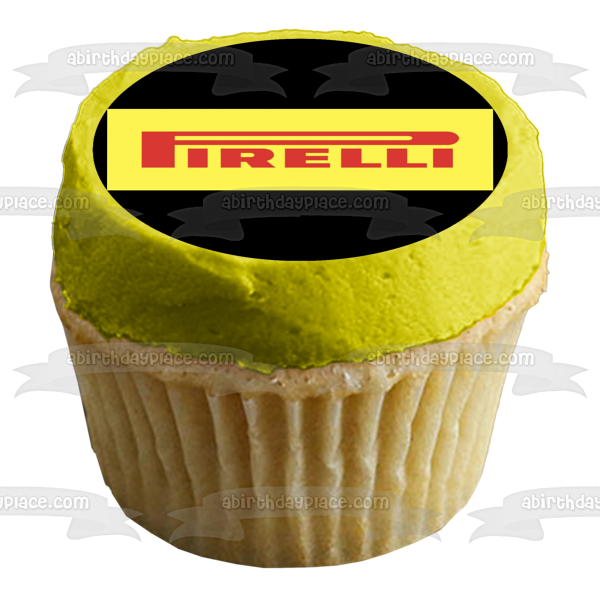 Imagen comestible para decoración de tarta con el logotipo de Pirelli ABPID49891 