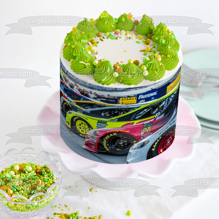 Nascar Racing Track Cars Edible Cake Topper Image ABPID00656 – A Birthday  Place