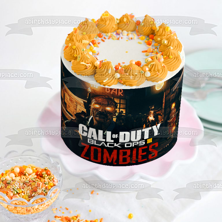 Imagen comestible para decoración de tarta de Call of Duty Black Ops 3 Zombies ABPID49708 