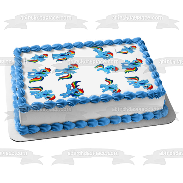 Adorno comestible para tarta Rainbow Dash My Little Pony Imagen ABPID50502 