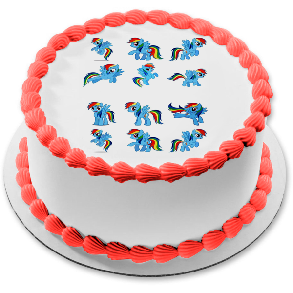 Adorno comestible para tarta Rainbow Dash My Little Pony Imagen ABPID50502 