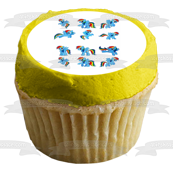 Adorno comestible para tarta Rainbow Dash My Little Pony Imagen ABPID50502 