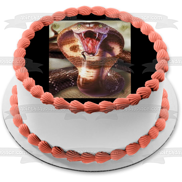 Adorno comestible para tarta con serpiente King Cobra, imagen ABPID50293 