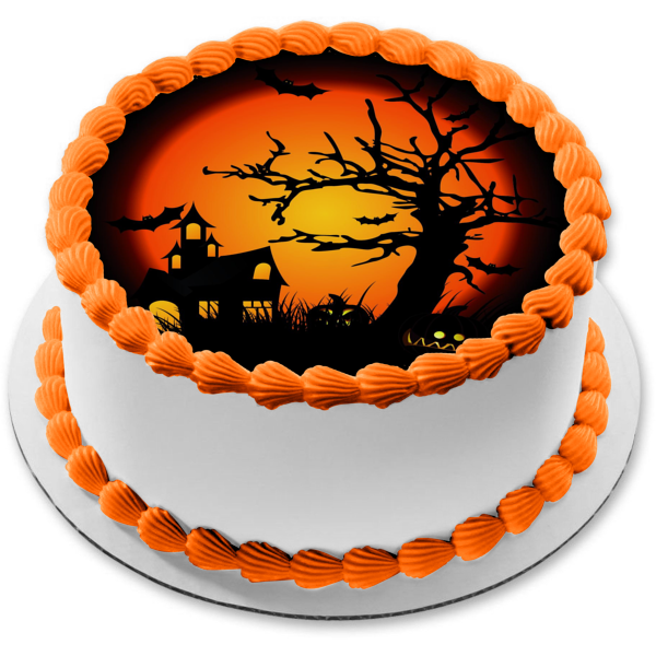 Imagen comestible para decoración de tarta de Halloween Scary Jack O Latern ABPID50355 