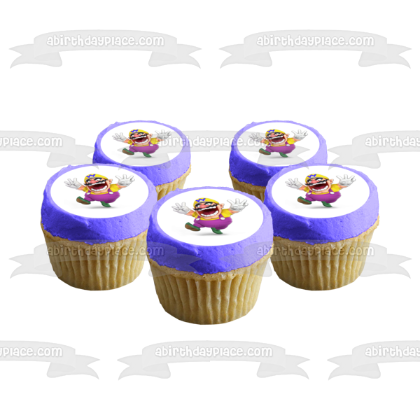 Ronda ganadora de Wario Mario Party Personaliza con tu nombre Imagen comestible para decoración de tarta ABPID50646 