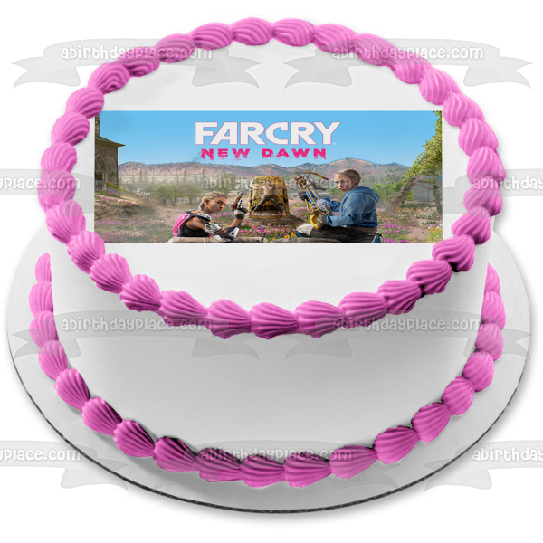 Far Cry New Dawn Videojuego Open World Guns for Hire Highwaymen Mickey Lou Adorno comestible para tarta Imagen ABPID50412 