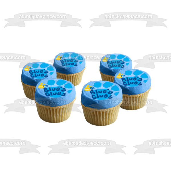 Nick Jr Blue's Clues Paw Print Logo Blues Clues and You! Edible Cake Topper Image ABPID50652