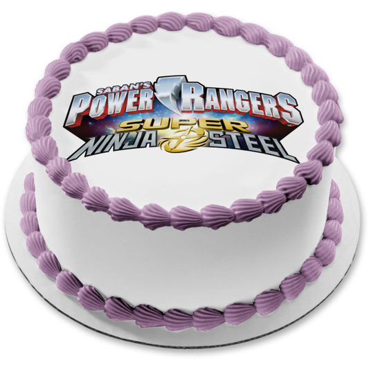 Imagen comestible para decoración de tarta con logotipo de Saban's Power Rangers Super Ninja Steel ABPID50655 