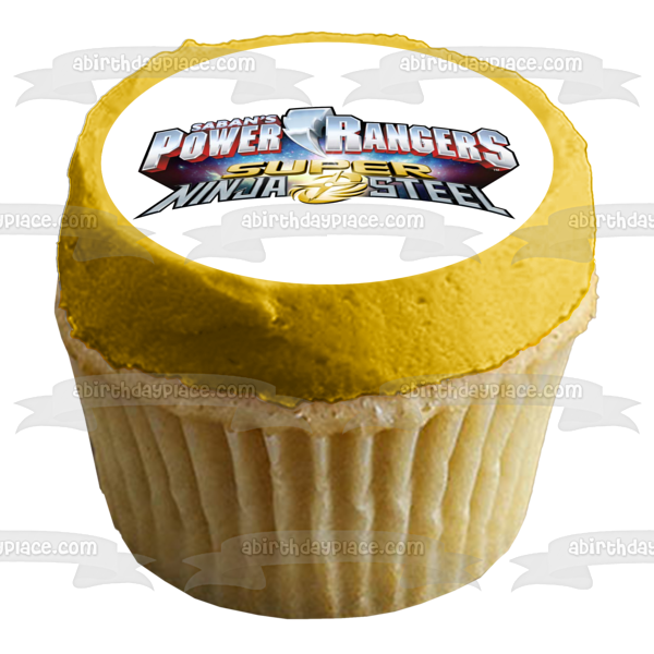 Imagen comestible para decoración de tarta con logotipo de Saban's Power Rangers Super Ninja Steel ABPID50655 