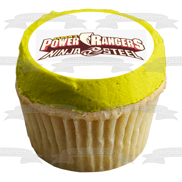 Imagen comestible para decoración de tarta con el logotipo de Ninja Steel de los Power Rangers de Saban ABPID50656 