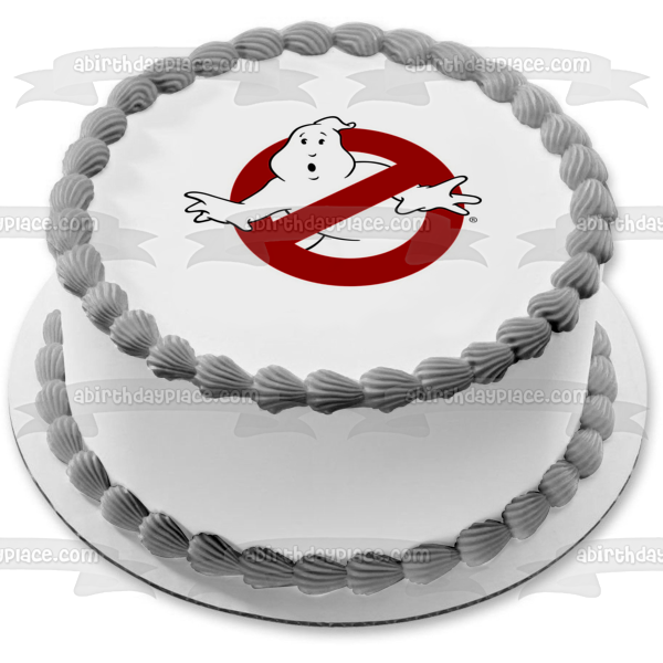 Imagen de decoración comestible para tarta fantasma a quién vas a llamar Ghostbusters ABPID50420 