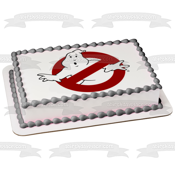 Imagen de decoración comestible para tarta fantasma a quién vas a llamar Ghostbusters ABPID50420 