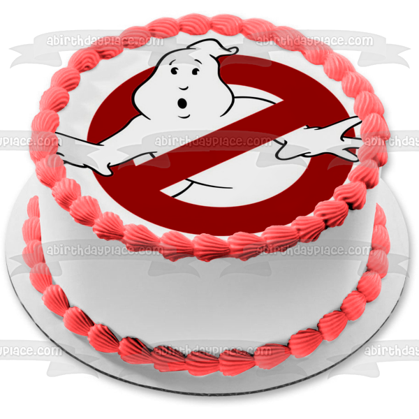 Imagen de decoración comestible para tarta fantasma a quién vas a llamar Ghostbusters ABPID50420 