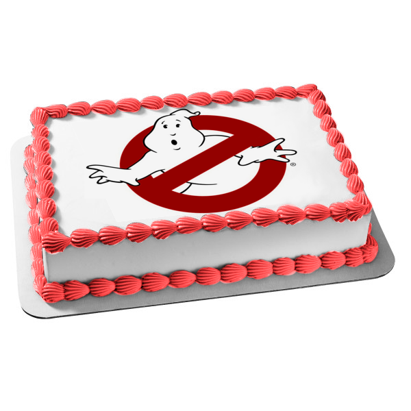 Imagen de decoración comestible para tarta fantasma a quién vas a llamar Ghostbusters ABPID50420 