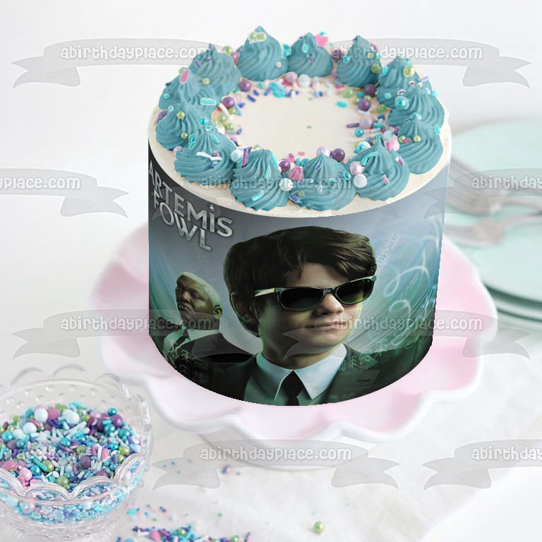 Artemis Fowl Suit Sunglasses Movie Edible Cake Topper Image ABPID50453