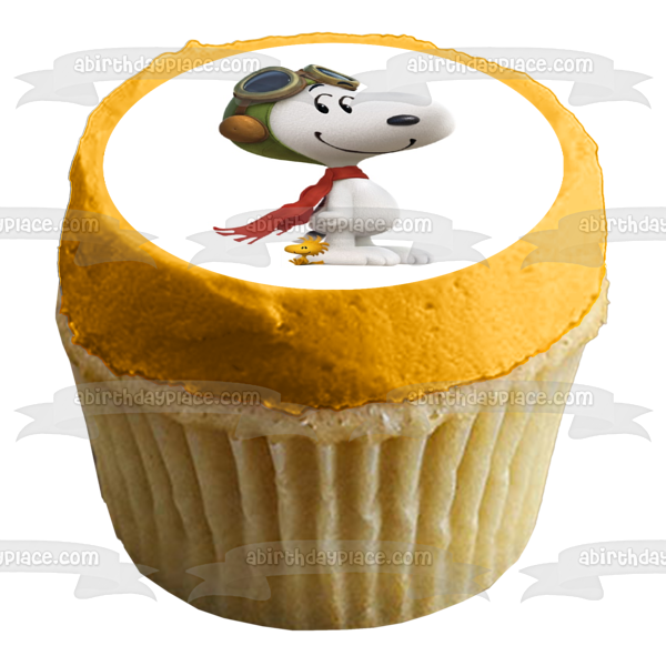 Snoopy Flying Ace con decoración comestible para tarta de Woodstock Imagen ABPID50725 