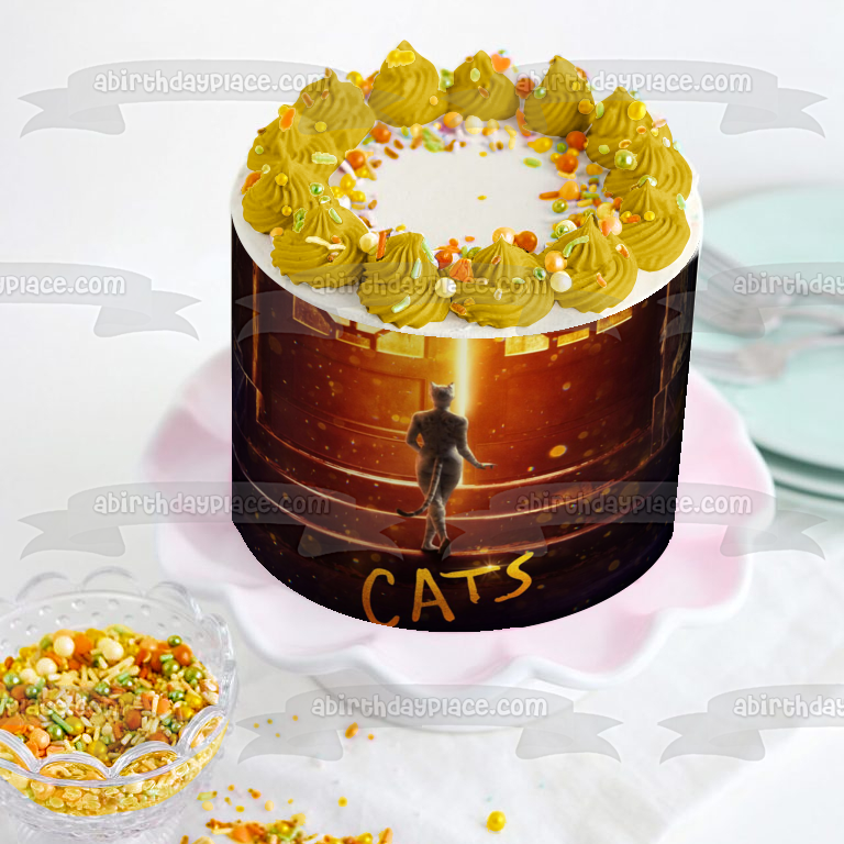 Decoración comestible para tarta de Victoria, película de gatos, 2019, imagen ABPID50727 