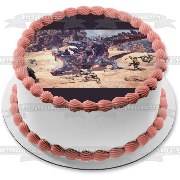 Monster Hunter Team Attack Edible Cake Topper Image ABPID50731