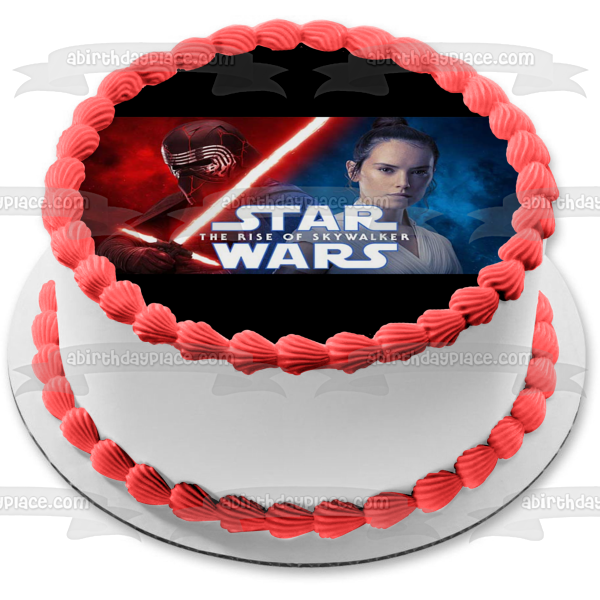 Star Wars: El ascenso de Skywalker Rey y Kylo Ren Imagen comestible para decoración de tarta ABPID50493 